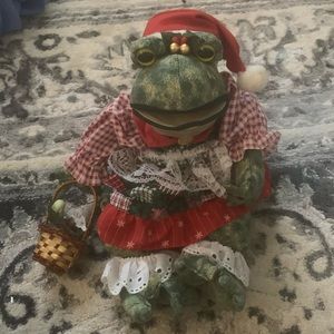 Rare Berkeley Design Plush Battery Operated Croaks Jungle Bells